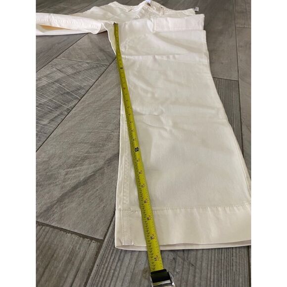 Old Navy NWT White Utility Pants Size 14 Tall Straight Leg Stretch Cotton Casual - Picture 8 of 9